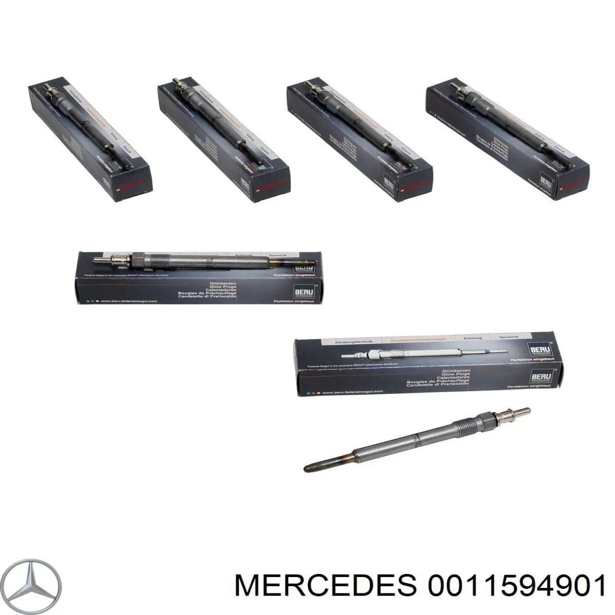 Do koszyka 0011594901 Mercedes Świeca żarowa