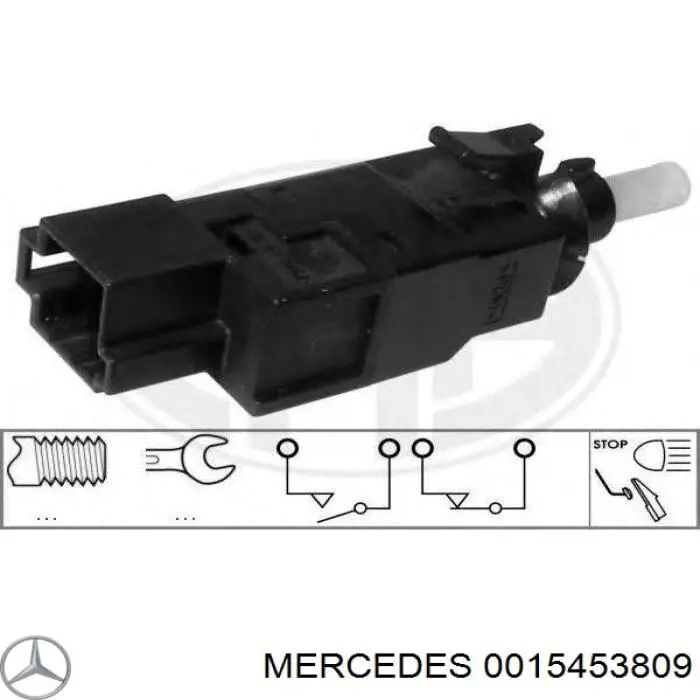 Czujnik włącznika świała stop Mercedes 0015453809 cena, od 14,70 USD