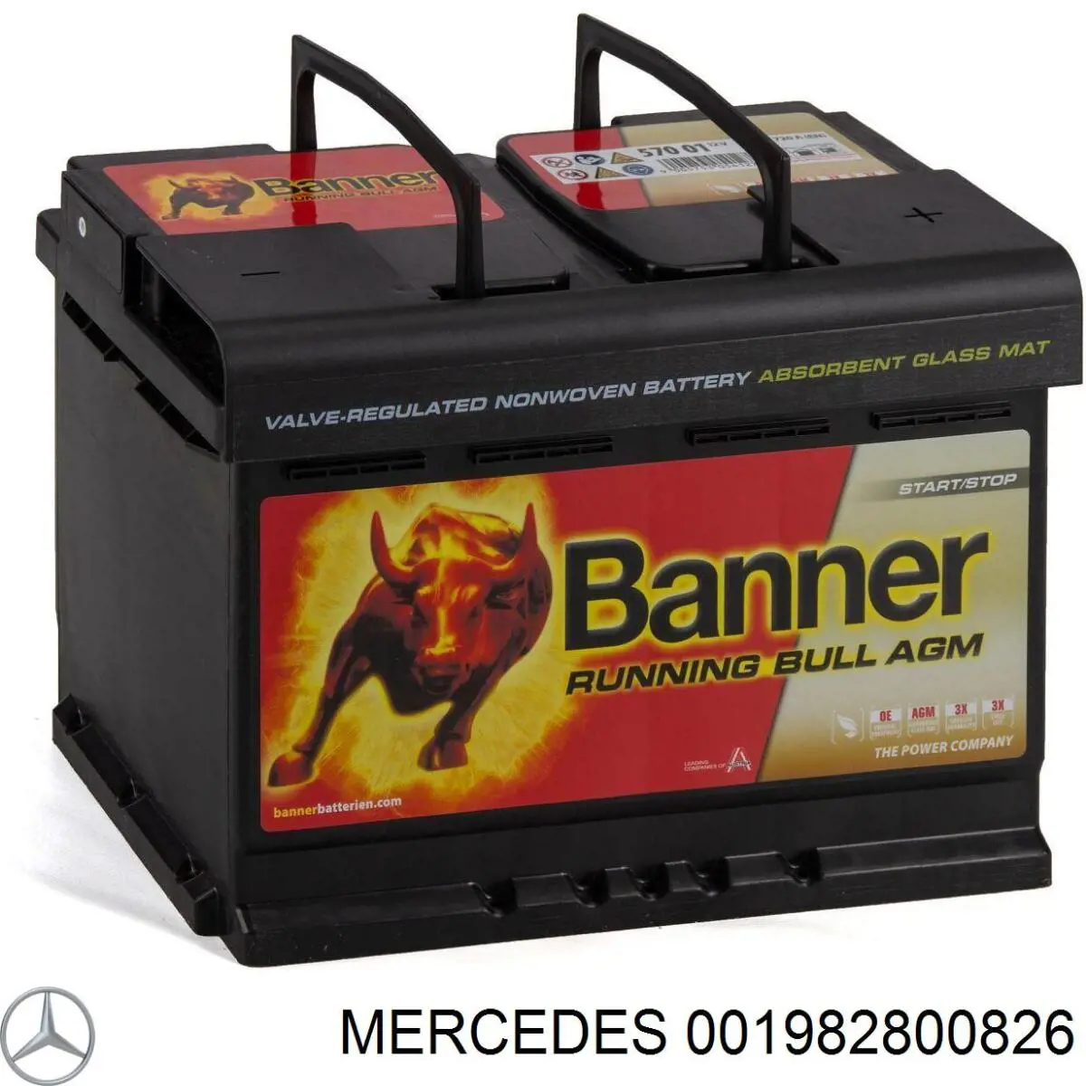 Do koszyka 001982800826 Mercedes Bateria (akumulator)