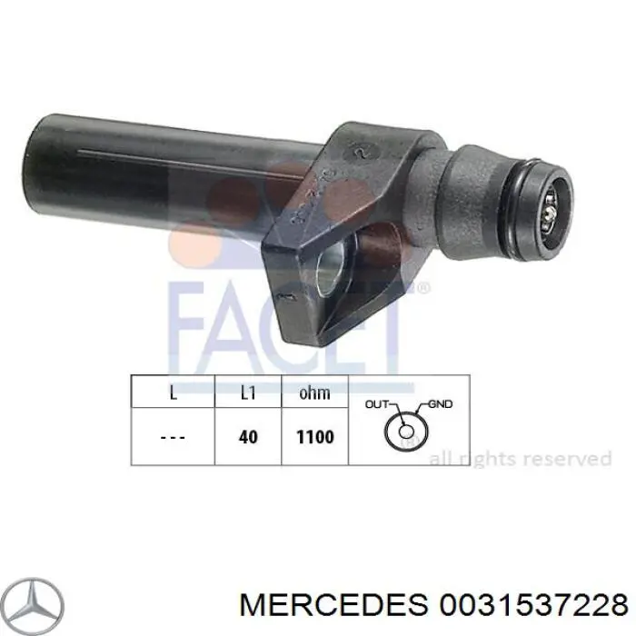 Czujnik położenia wału korbowego Mercedes 0031537228 cena, od 19,61 USD