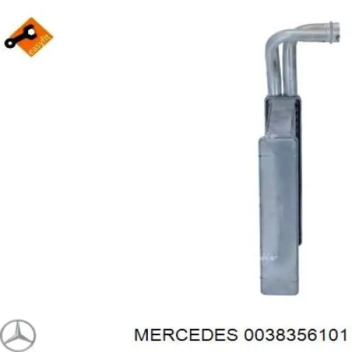 Do koszyka 0038356101 Mercedes Chłodnica nagrzewnicy (ogrzewacza)