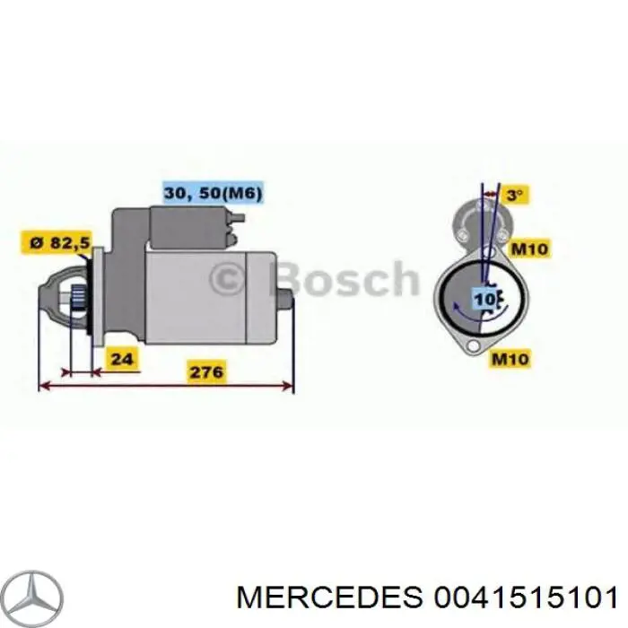 0031515001 Mercedes rozrusznik