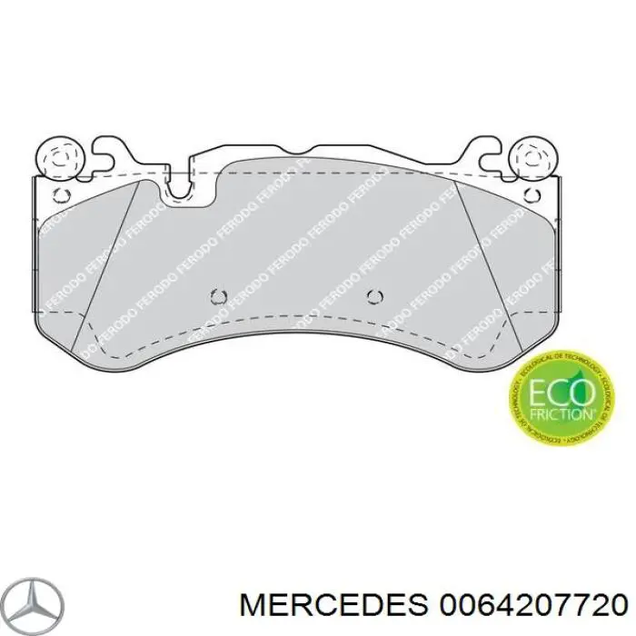 A0084204120 Mercedes Klocki hamulcowe przednie tarczowe