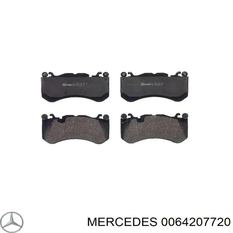 Klocki hamulcowe przednie tarczowe Mercedes A0084204120