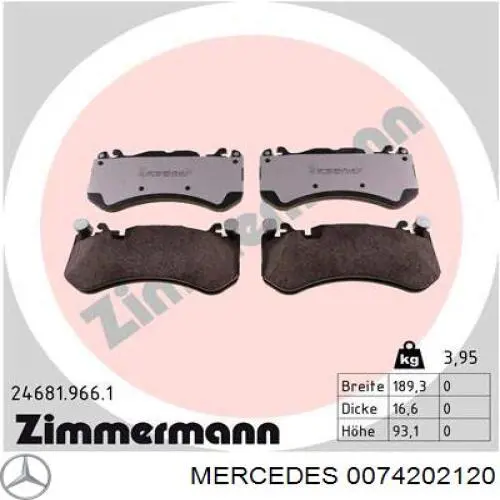 P50164 Brembo Klocki hamulcowe przednie tarczowe
