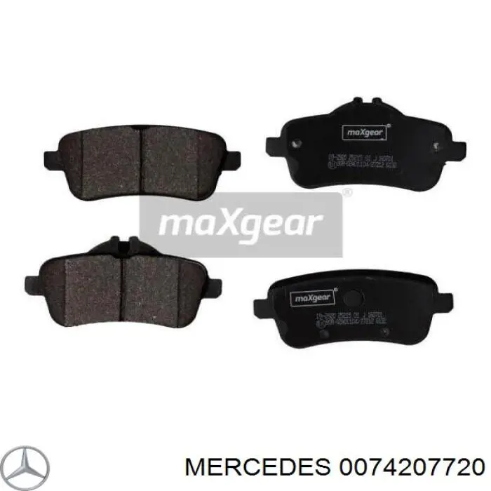 Okładziny (klocki) do hamulców tarczowych tylne Mercedes 0074207720 cena, od 25,03 USD