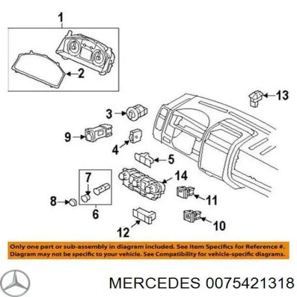 Czujnik temperatury zewnętrznej 0075421318 Mercedes