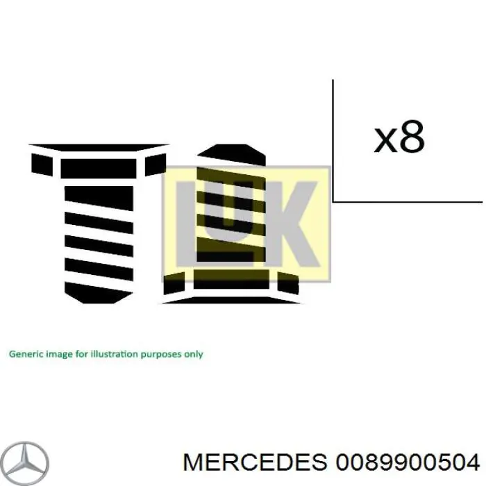0089900504 Mercedes Śruba mocowania koła zamachowego