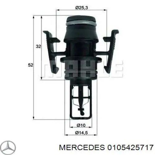 0105425717 Mercedes Czujnik temperatury powietrza wlotowego