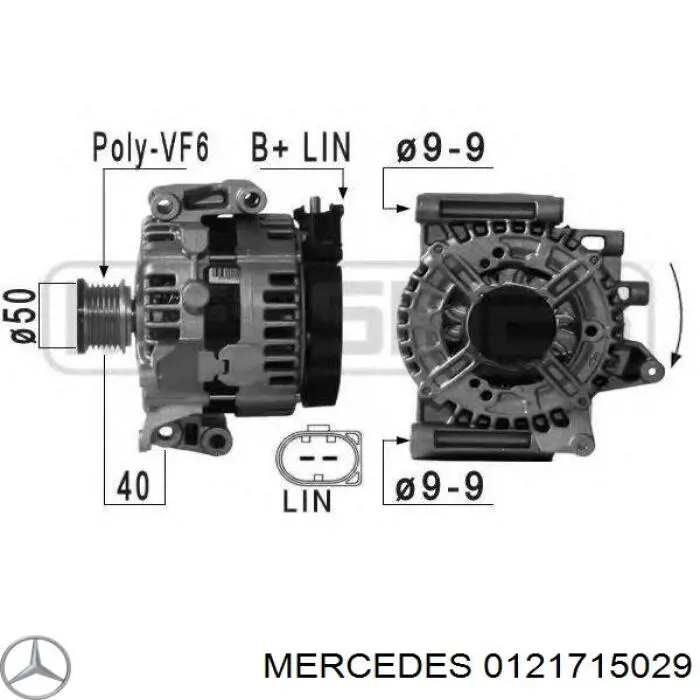 0121715029 Mercedes Alternator
