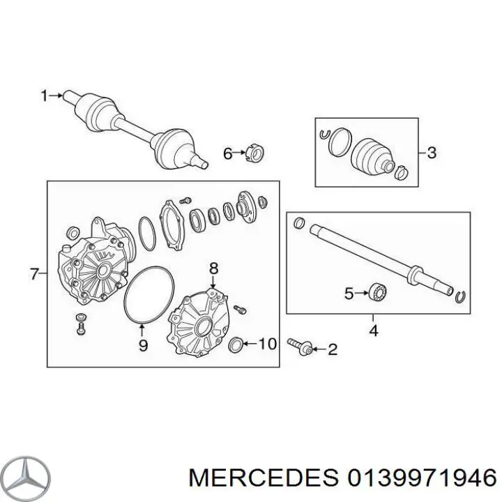 Uszczelniacz reduktora mostu przedniego Mercedes 0139971946 cena, od 26,19 USD