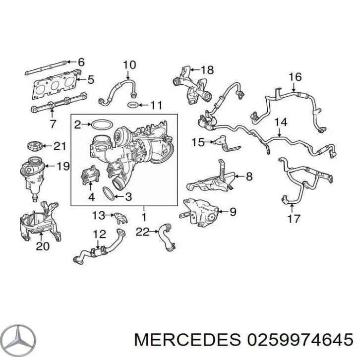 Pierścień króćca turbiny, doładowywanego powietrza do Mercedes A (W177)