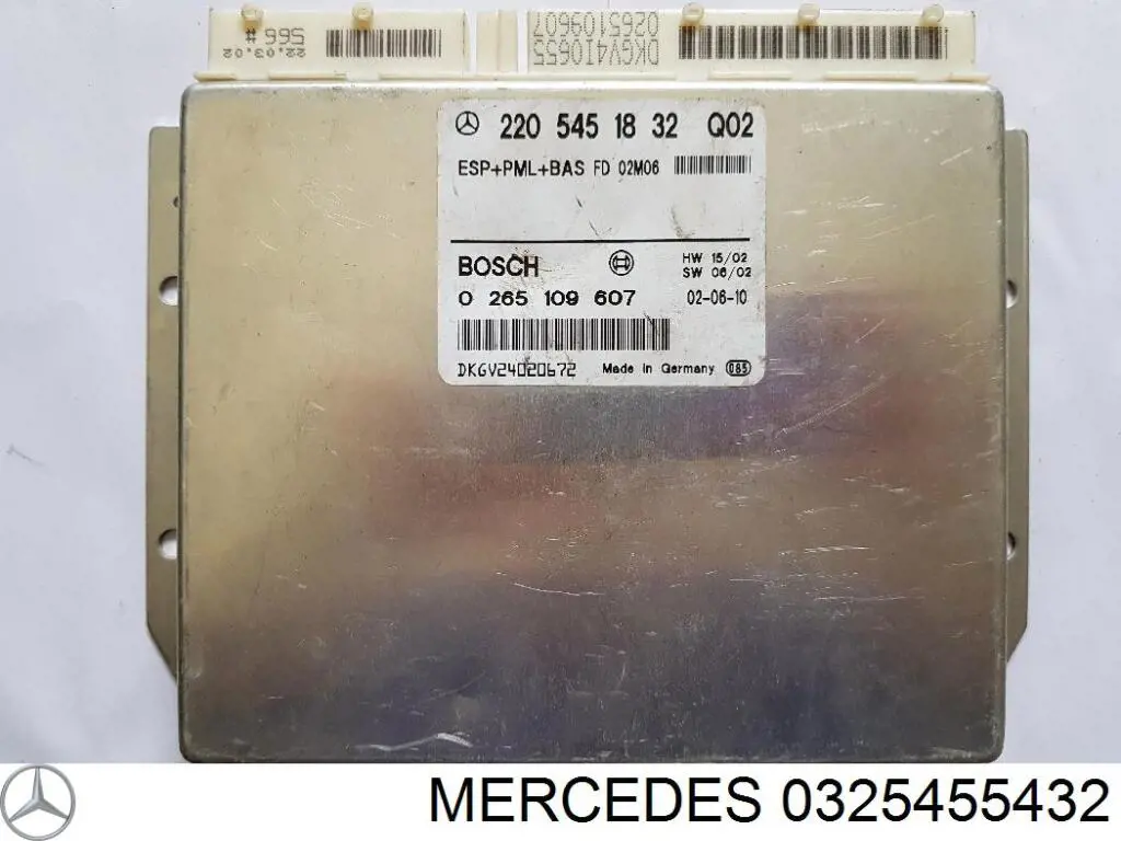 Sterownik zawieszenia pneumatycznego Mercedes 0325455432 cena, od 238,36 USD