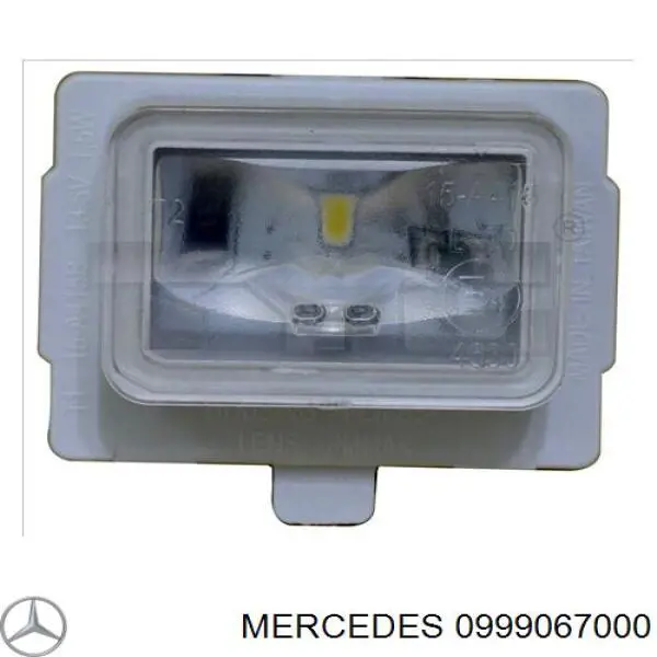 0999067000 Mercedes Lampa oświetlenia tylnej tablicy rejestracyjnej