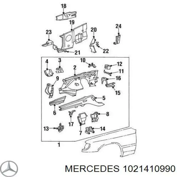 Do koszyka 1021410990 Mercedes Króciec powietrza, przepływomierz