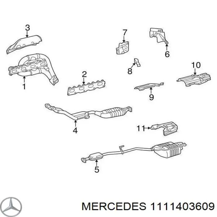 1111403609 Mercedes Kolektor wydechowy
