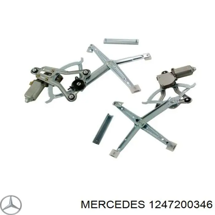 Do koszyka 1247200346 Mercedes Mechanizm podnoszenia szyby drzwi przednich lewych