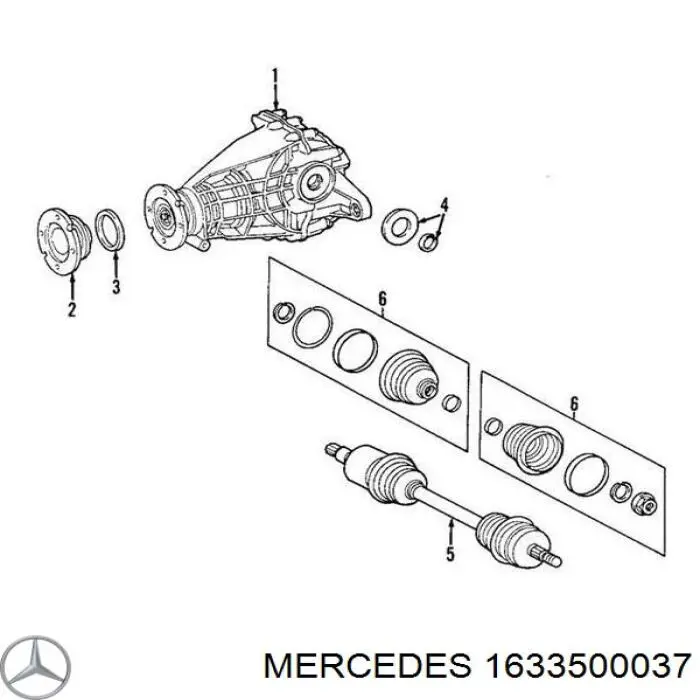 1633500037 Mercedes osłona przegubu półosi tylnej zewnętrzna