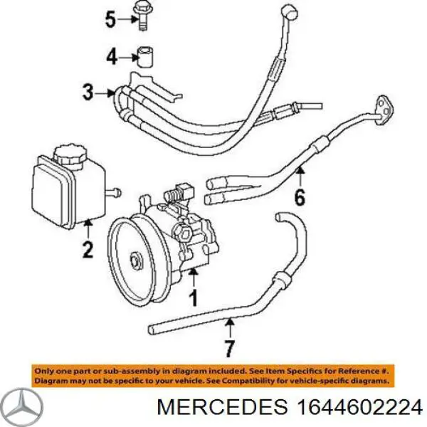Przewód hydraulicznego układu wspomagania wysokiego ciśnienia, od pompy do maglownicy (mechanizmu) Mercedes GL SUV (X164) (2006 - 2012) cena, od 159,98 USD
