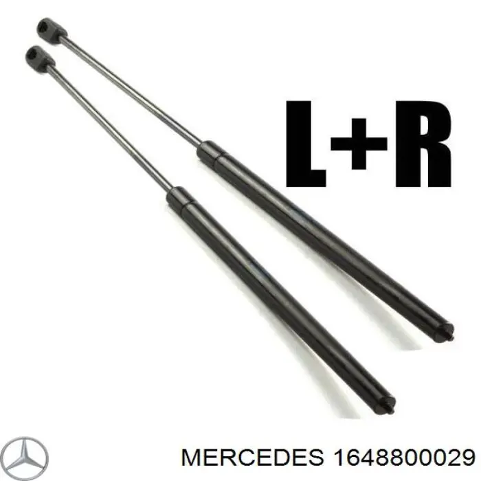 Amortyzator maski lewy = siłownik maski lewy Mercedes 1648800029 cena, od 10,68 USD