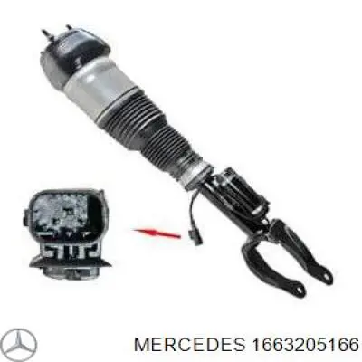 Amortyzator przedni lewy Mercedes 1663205166 cena, od 651,77 USD