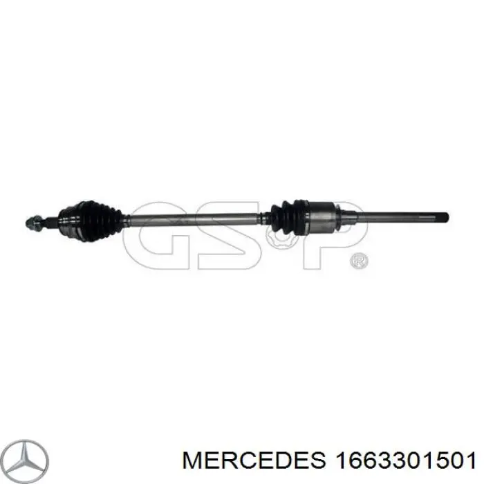 1663301501 Mercedes półoś napędowa przednia prawa