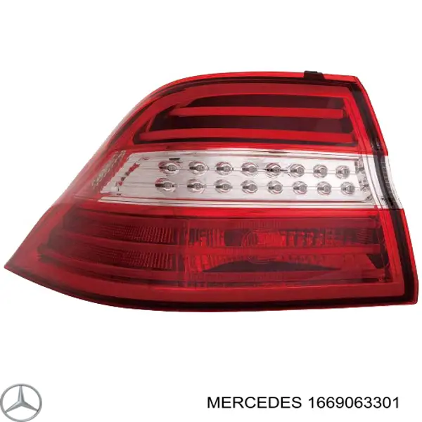 Lampa zespolona tylna lewa Mercedes 1669063301 cena, od 200,07 USD