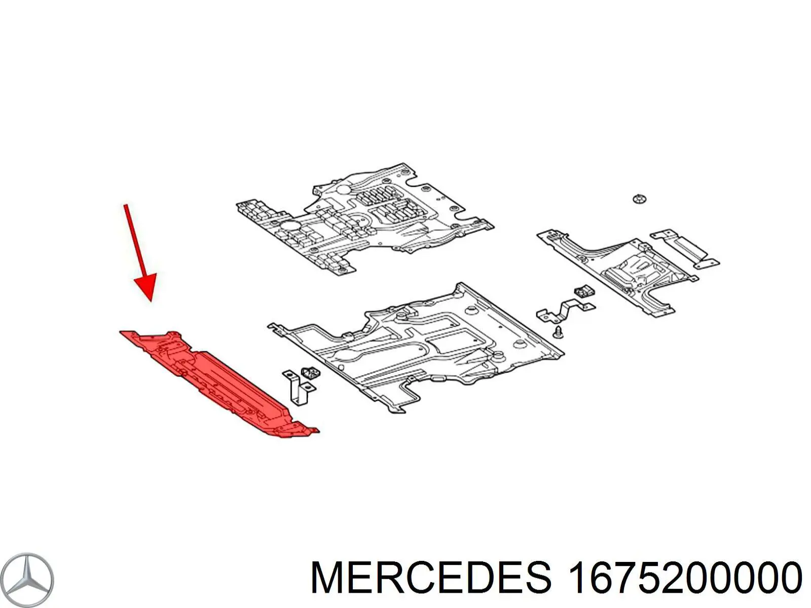 1675200000 Mercedes Osłona zderzaka przedniego