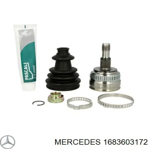 Półoś napędowa przednia lewa Mercedes 1683603172 cena, od 74,91 USD