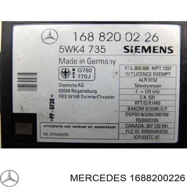 Lampa zespolona tylna prawa Mercedes 1688200226 cena, od 59,59 USD