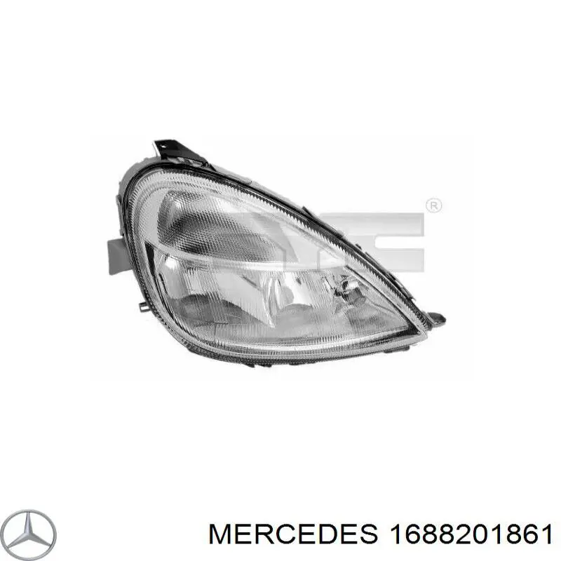 Reflektor prawy Mercedes 1688201861 cena, od 62,99 USD