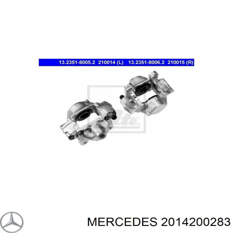Do koszyka A2014200283 Mercedes Zacisk hamulcowy tylny lewy