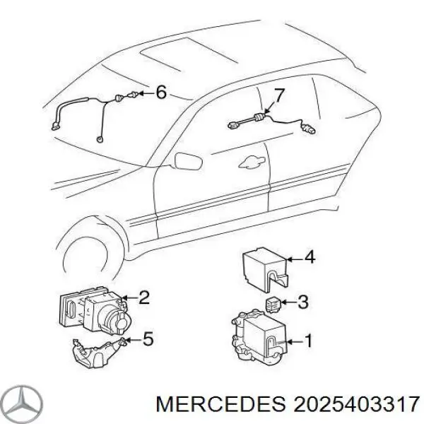 2025403317 Mercedes czujnik abs tylny prawy