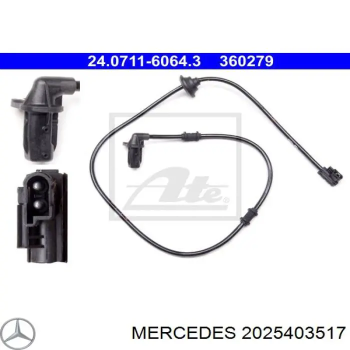 2025403517 Mercedes czujnik abs tylny prawy