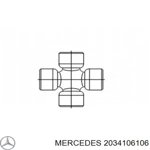 A2034106106 Mercedes Wał Cardana, do mostu przedniego