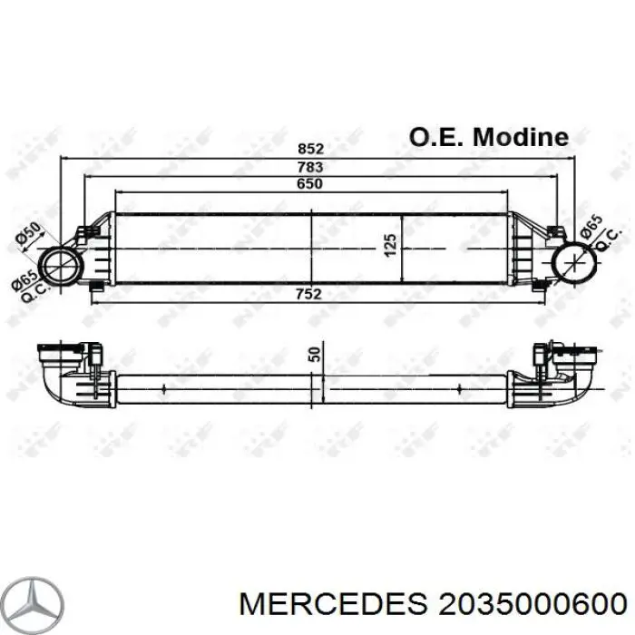 2035000600 Mercedes Chłodnica intercoolera