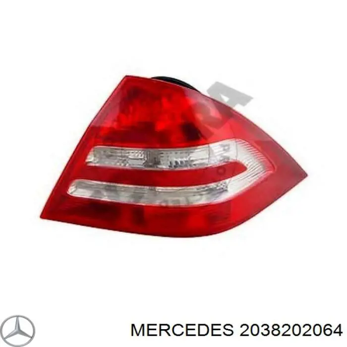 Lampa zespolona tylna prawa Mercedes 2038202064 cena, od 66,57 USD