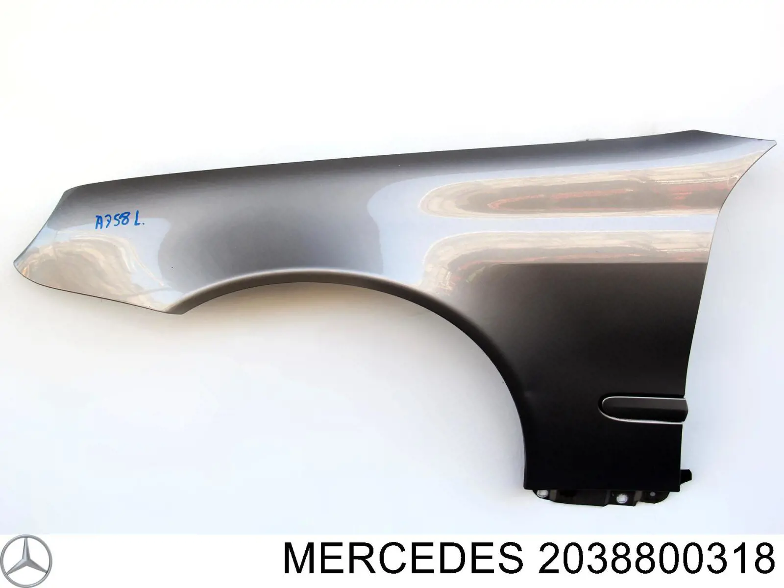 Błotnik przedni lewy Mercedes C coupe (CL203) (2001 - 2007) cena, od 166,39 USD