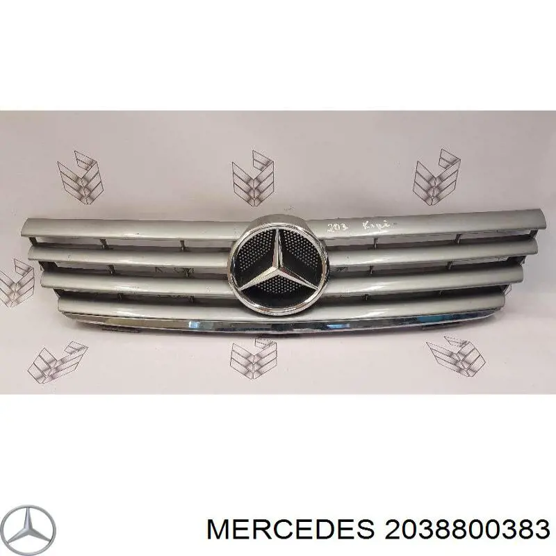 Do koszyka 2038800383 Mercedes Atrapa chłodnicy