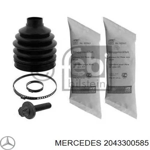 Do koszyka 2043300585 Mercedes Osłona przegubu homokinetycznego półosi przedniej zewnętrzna