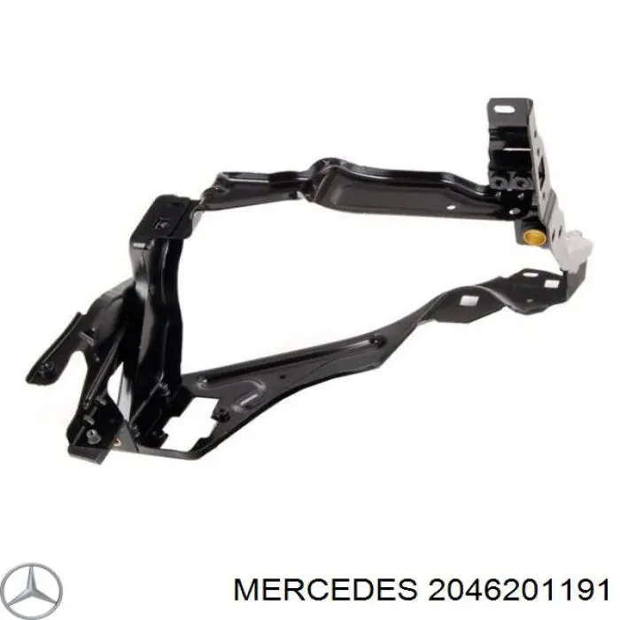 2046201191 Mercedes Osłona chłodnicy lewa (panel mocowania reflektorów)
