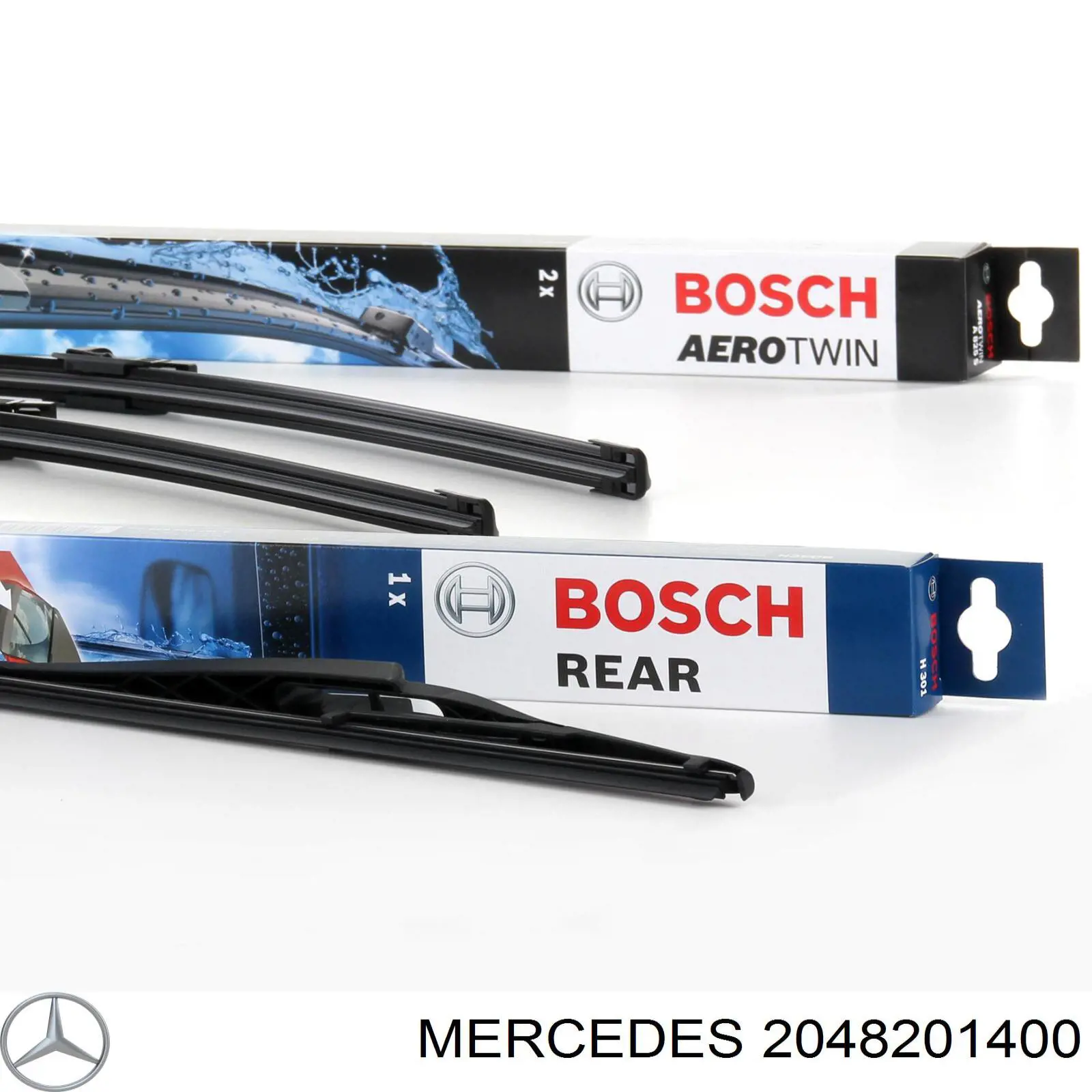 2048201400 Mercedes Pióro wycieraczki szyby przedniej, zestaw (2 szt.)