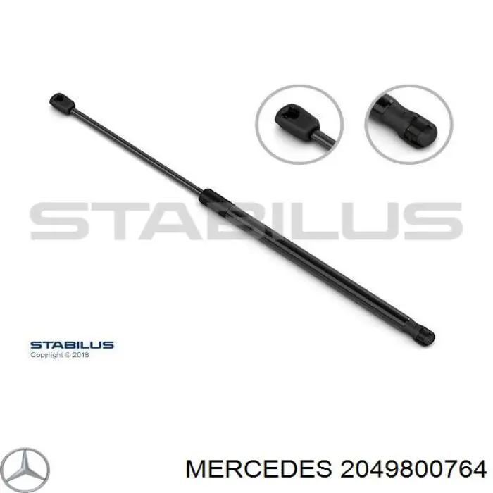 Amortyzator klapy bagażnika (3/5 drzwi-tylnych) Mercedes 2049800764 cena, od 11,44 USD