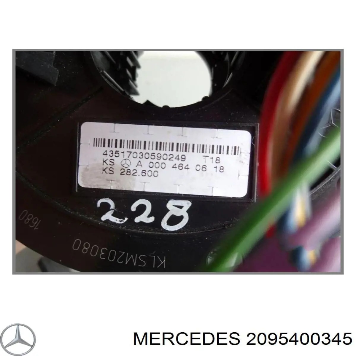 Pierścień kontaktowy AIRBAG, taśma kierownicy Mercedes 2095400345 cena, od 77,39 USD