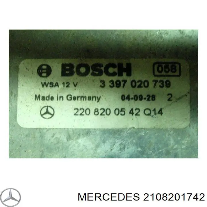 Do koszyka 2108201742 Mercedes Silniczek wycieraczki szyby przedniej