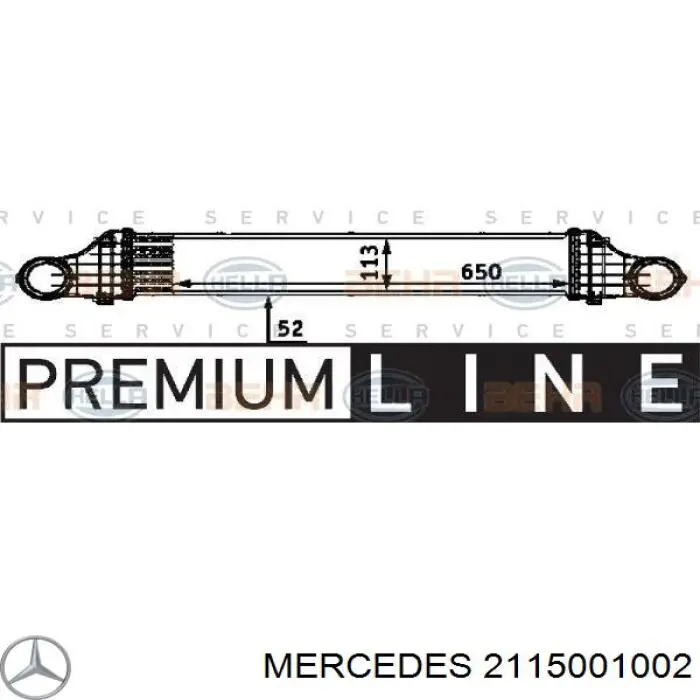 Chłodnica intercoolera Mercedes 2115001002 cena, od 121,65 USD