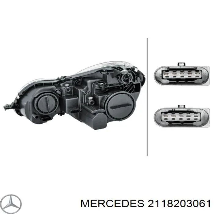 Reflektor prawy Mercedes 2118203061 cena, od 224,86 USD