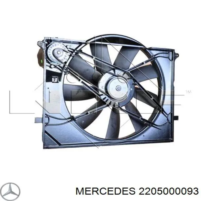 2205000093 Mercedes Wentylator elektryczny układu chłodzenia kompletny (silnik+wirnik)