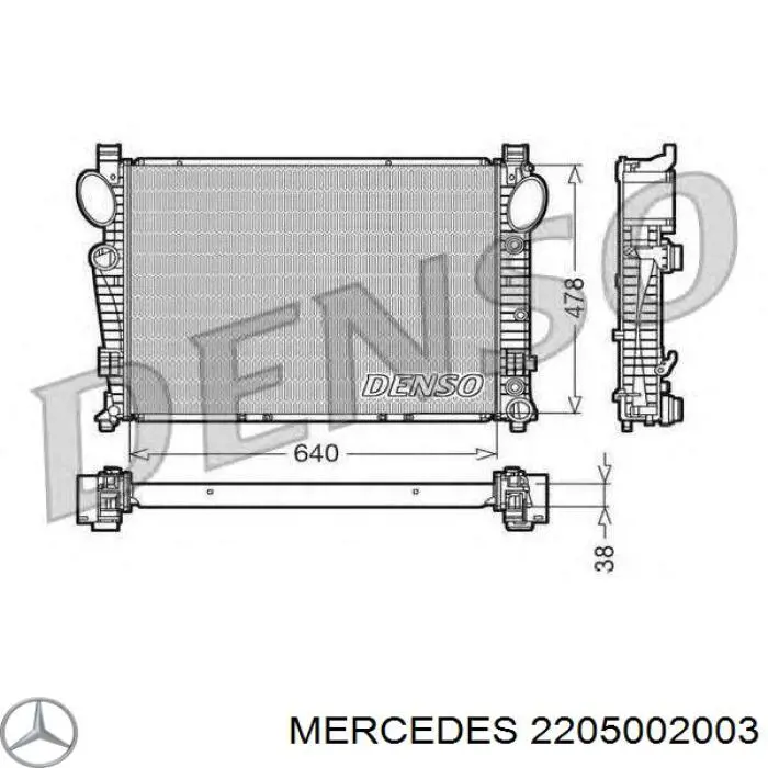 Chłodnica silnika Mercedes 2205002003 cena, od 117,48 USD