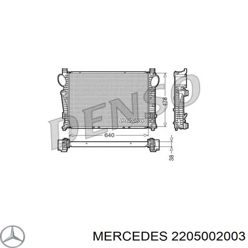 2205002003 Mercedes Chłodnica silnika